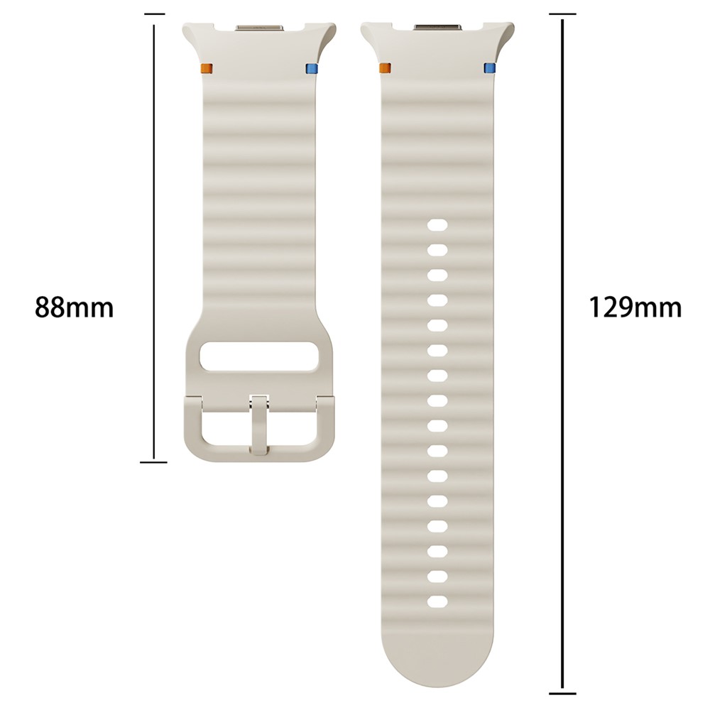 KALEBOL KALEBOL Galaxy Watch 8 46/44/40 mm Armband Wave Beige - Teknikhallen.se