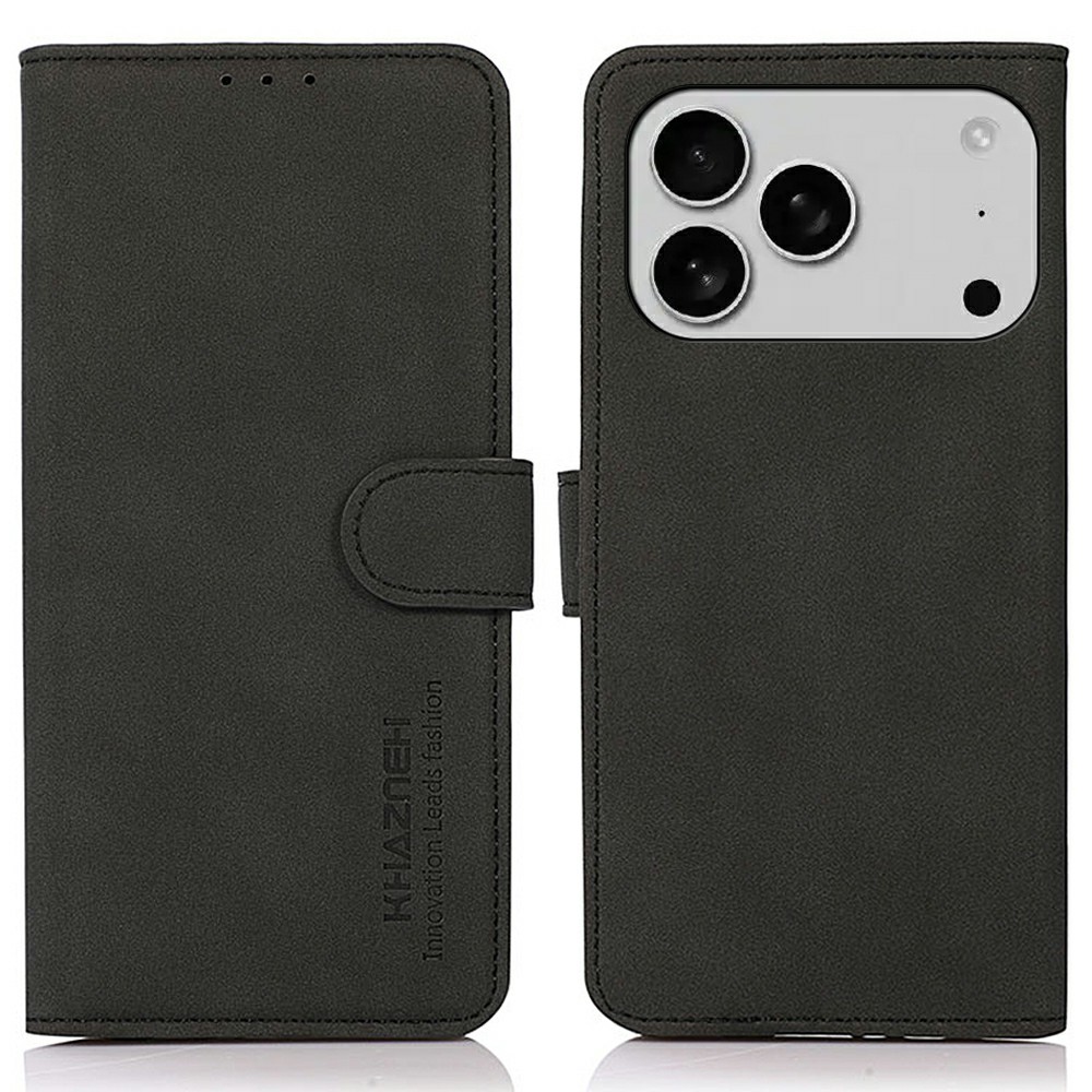 KHAZNEH KHAZNEH iPhone 17 Pro Fodral Läder Svart - Teknikhallen.se