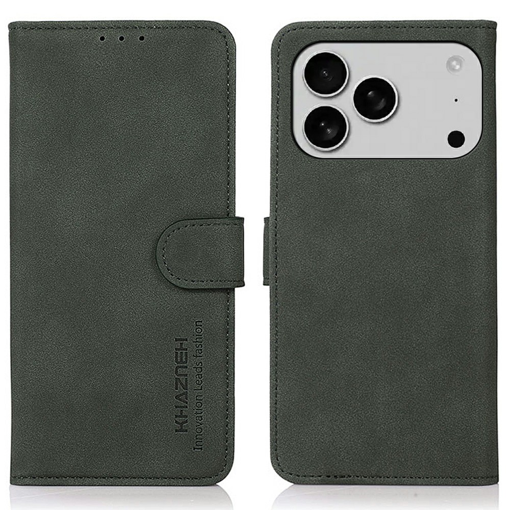 KHAZNEH KHAZNEH iPhone 17 Pro Fodral Läder Grön - Teknikhallen.se
