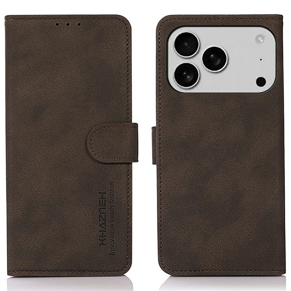 KHAZNEH KHAZNEH iPhone 17 Pro Fodral Läder Brun - Teknikhallen.se
