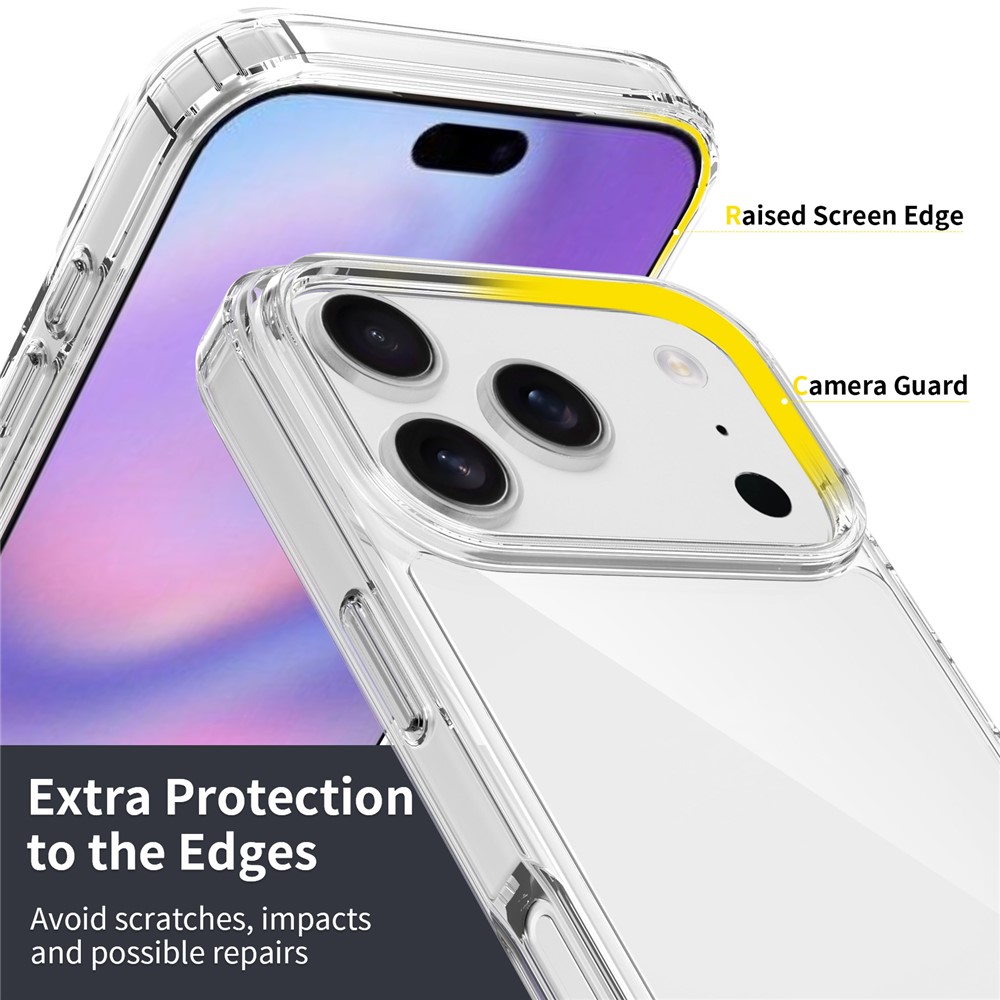  iPhone 17 Pro Skal Shockproof Hybrid Transparent - Teknikhallen.se