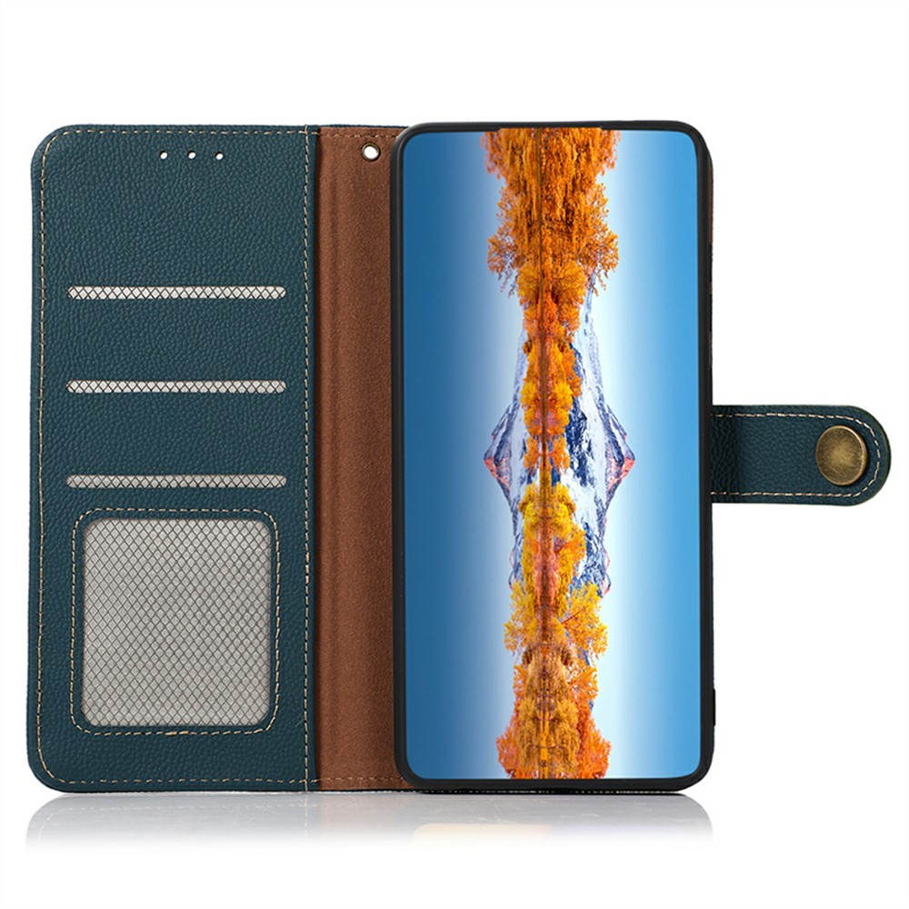 KHAZNEH KHAZNEH iPhone 17 Pro Fodral RFID Äkta Läder Grön - Teknikhallen.se