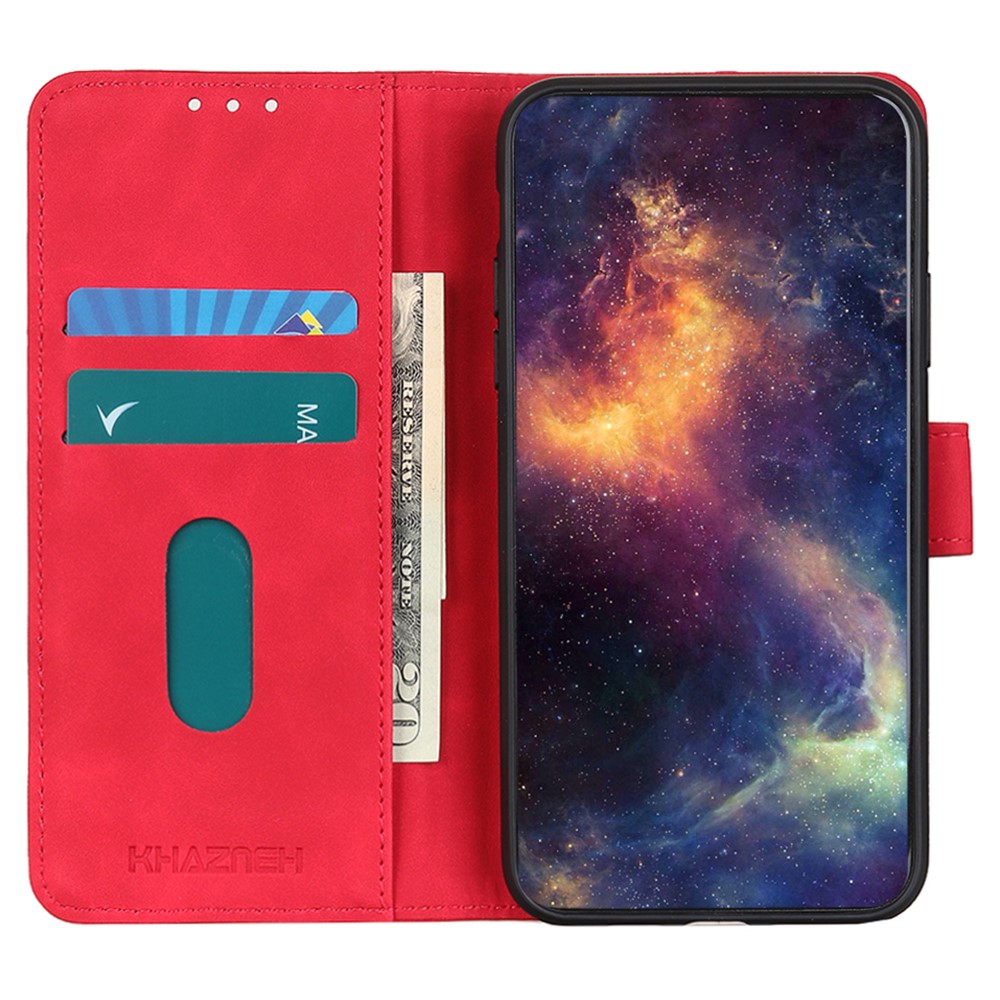 KHAZNEH KHAZNEH iPhone 17 Pro Fodral Retro Läder Röd - Teknikhallen.se