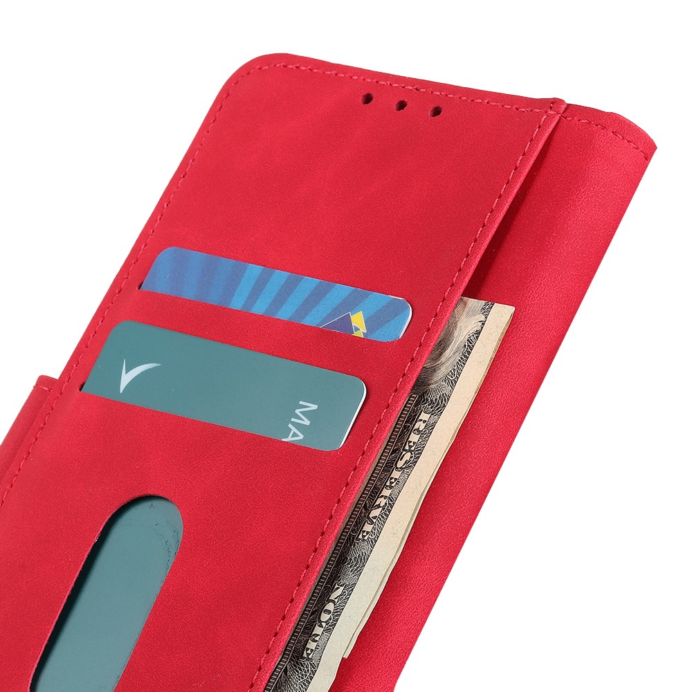 KHAZNEH KHAZNEH iPhone 17 Pro Fodral Retro Läder Röd - Teknikhallen.se