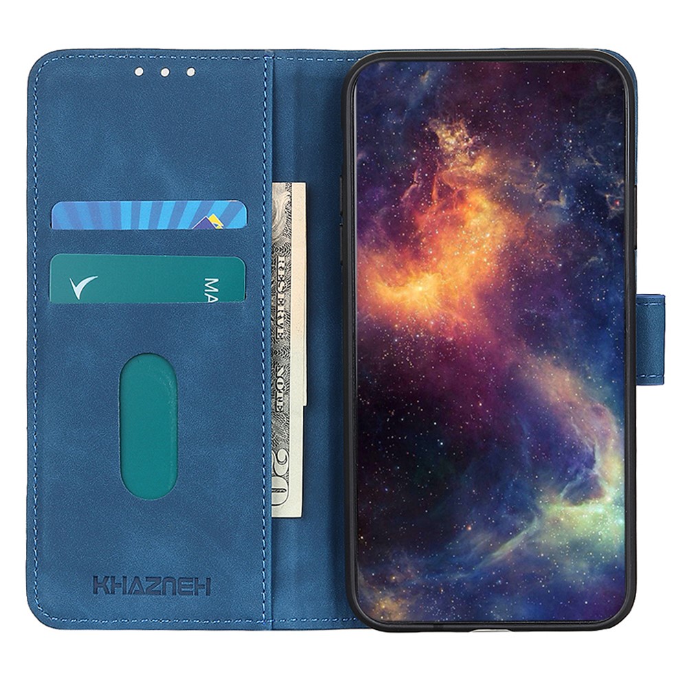 KHAZNEH KHAZNEH iPhone 17 Pro Fodral Retro Läder Blå - Teknikhallen.se