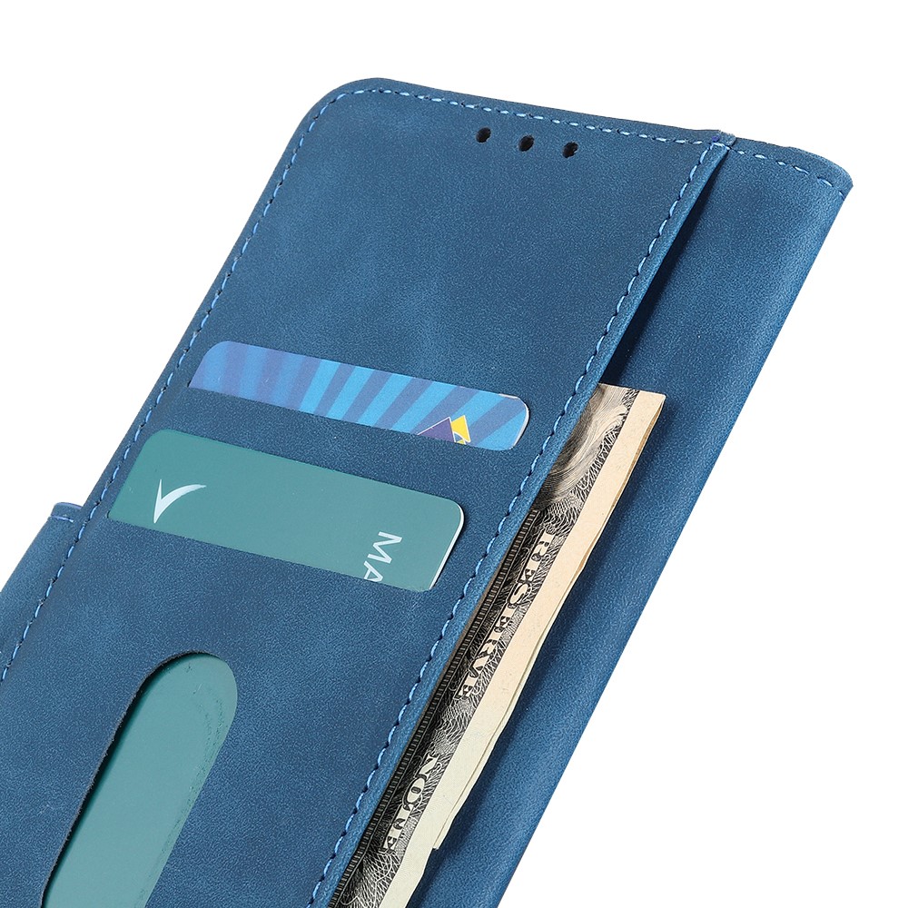 KHAZNEH KHAZNEH iPhone 17 Pro Fodral Retro Läder Blå - Teknikhallen.se