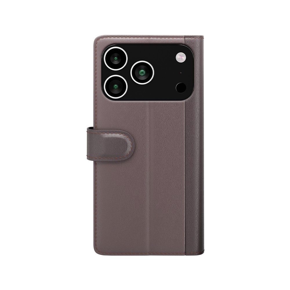  iPhone 17 Pro Fodral Premium Äkta Läder Brun - Teknikhallen.se