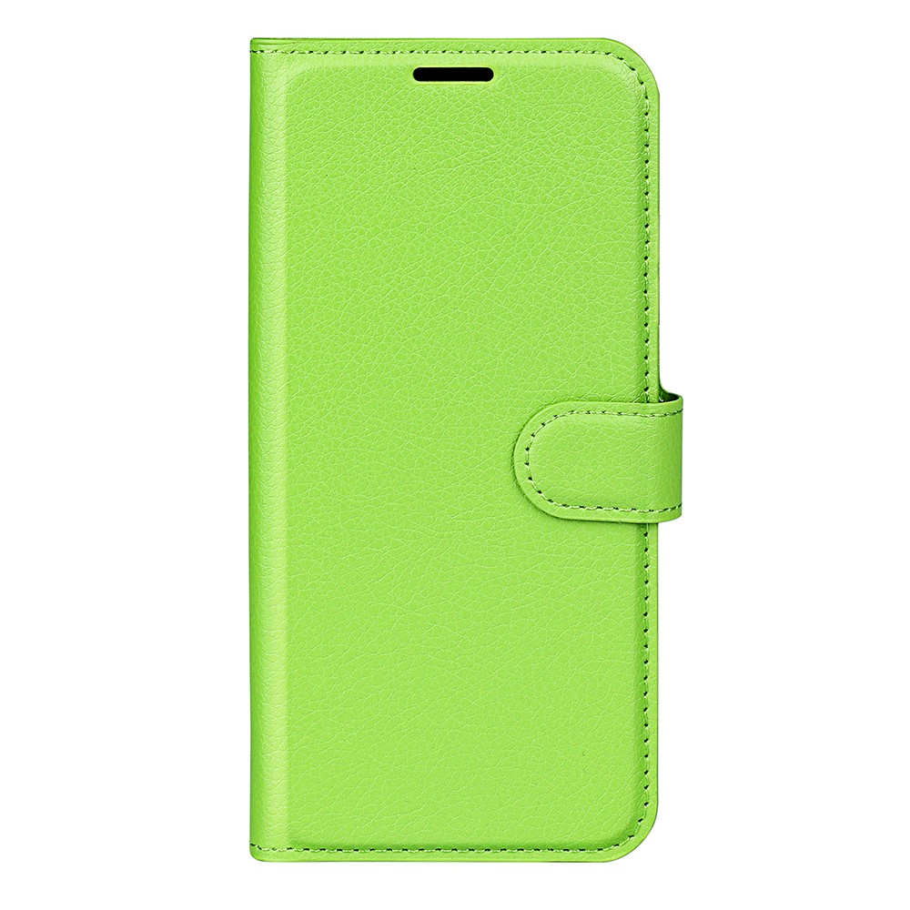  iPhone 17 Pro Fodral Litchi Läder Grön - Teknikhallen.se