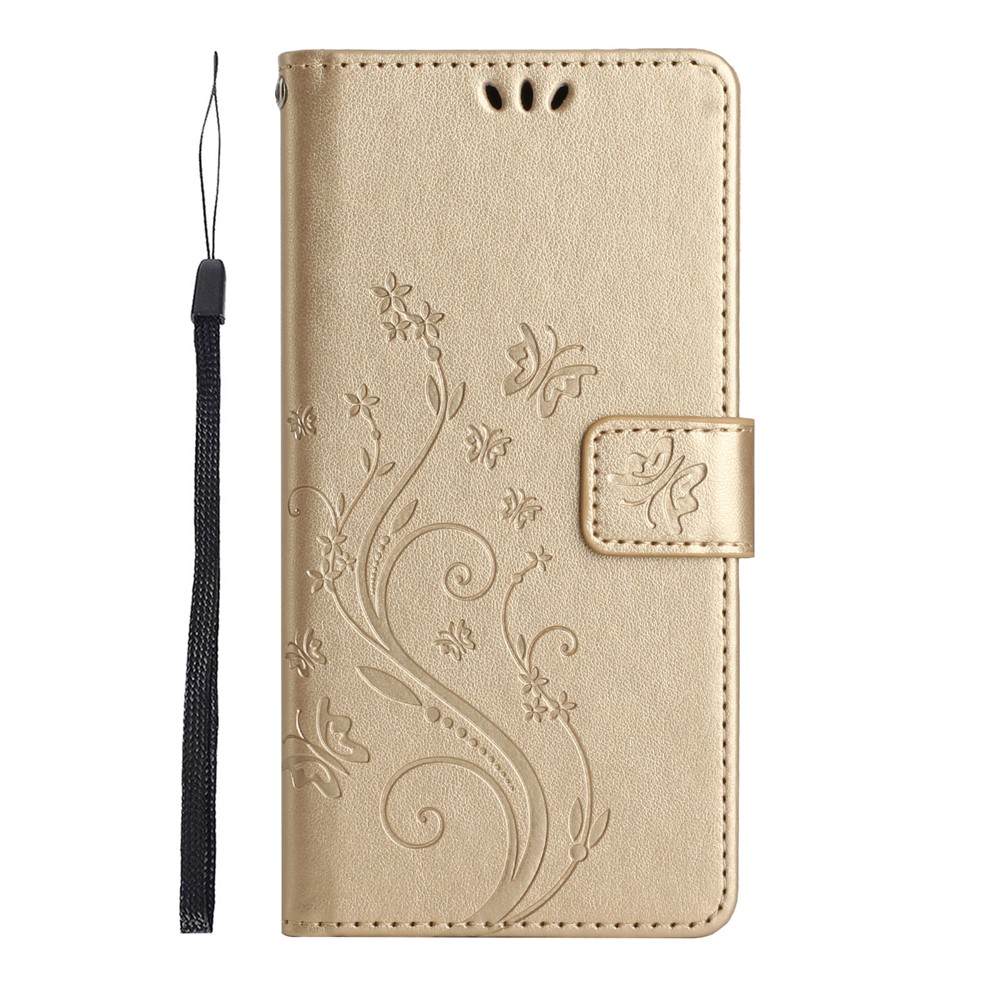 iPhone 17 Pro Fodral Med Blommigt Tryck Guld - Teknikhallen.se