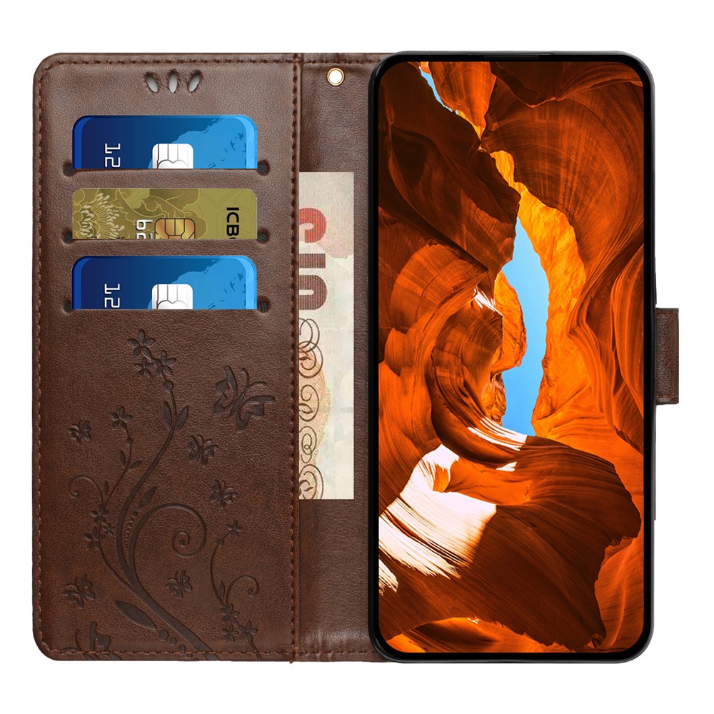 iPhone 17 Pro Fodral Med Blommigt Tryck Brun - Teknikhallen.se
