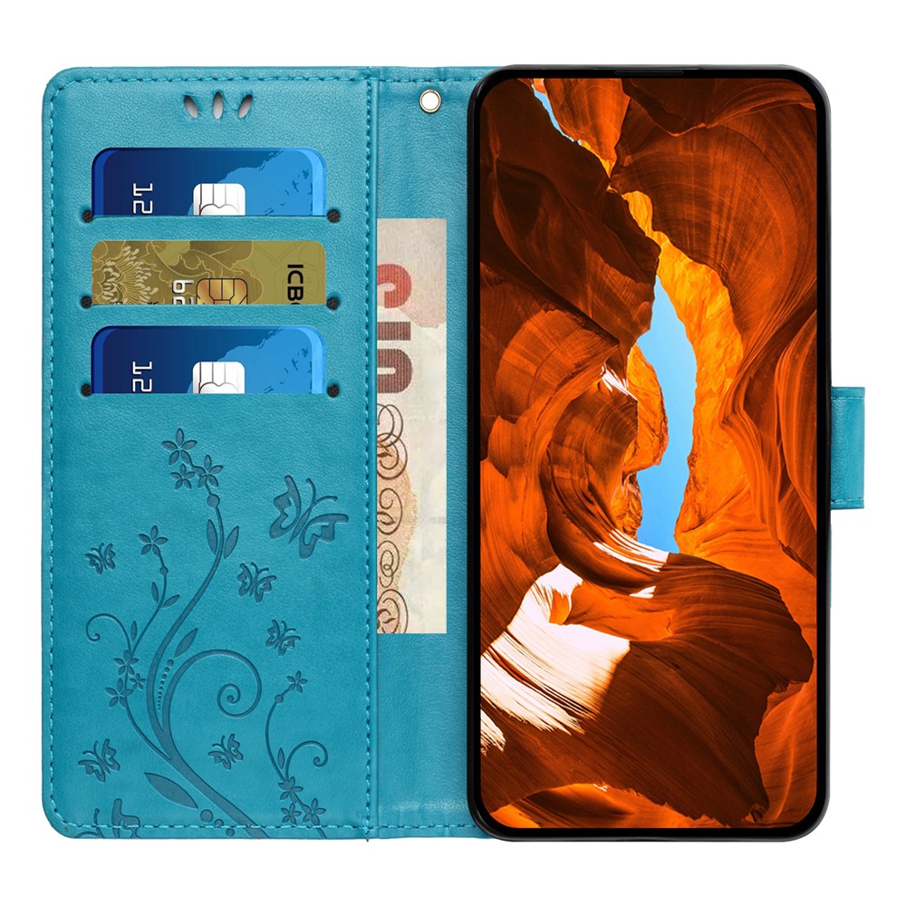  iPhone 17 Pro Fodral Med Blommigt Tryck Blå - Teknikhallen.se