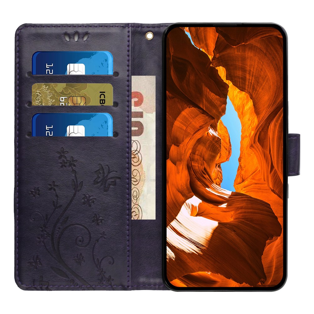  iPhone 17 Pro Fodral Med Blommigt Tryck Mörk Lila - Teknikhallen.se