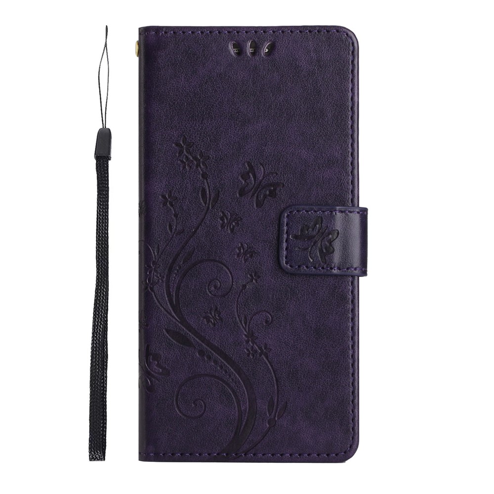  iPhone 17 Pro Fodral Med Blommigt Tryck Mörk Lila - Teknikhallen.se