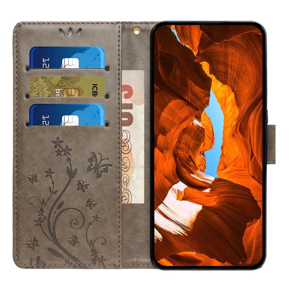  iPhone 17 Pro Fodral Med Blommigt Tryck Grå - Teknikhallen.se
