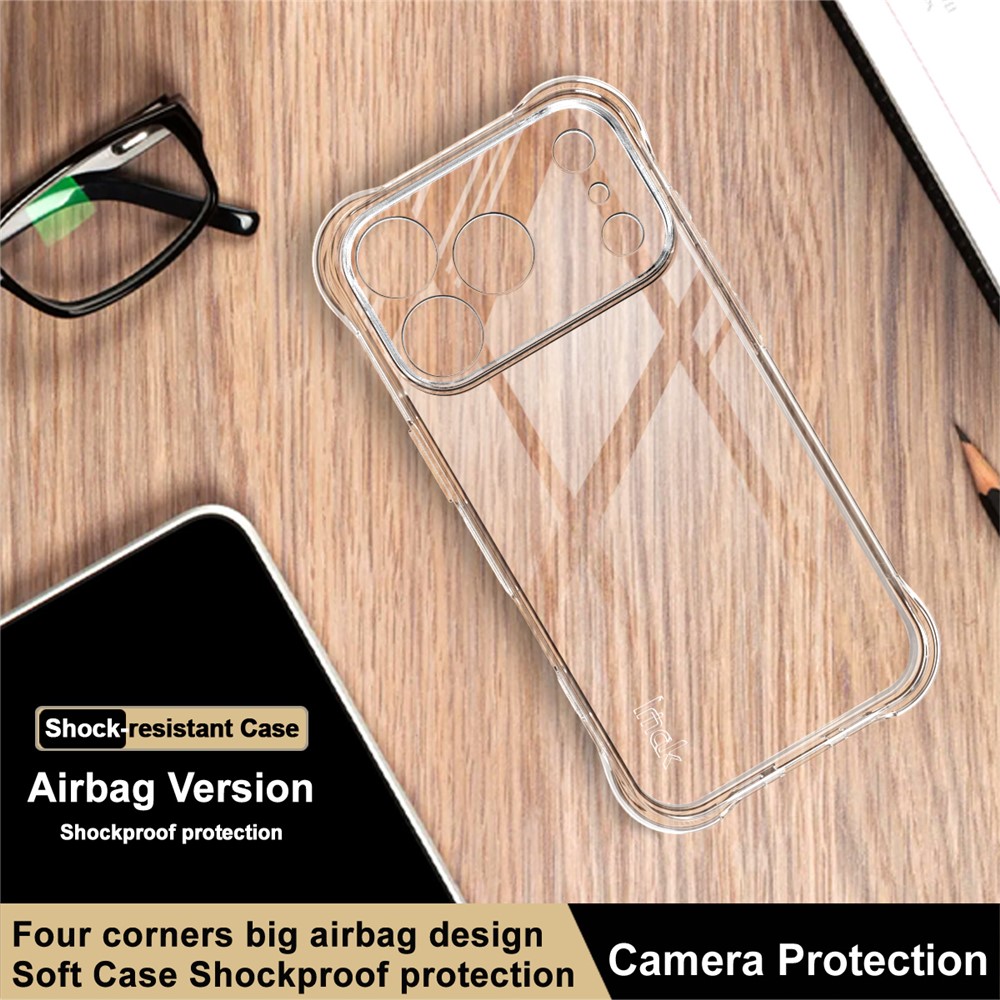 IMAK IMAK iPhone 17 Pro Skal TPU AirBag Shockproof Svart - Teknikhallen.se
