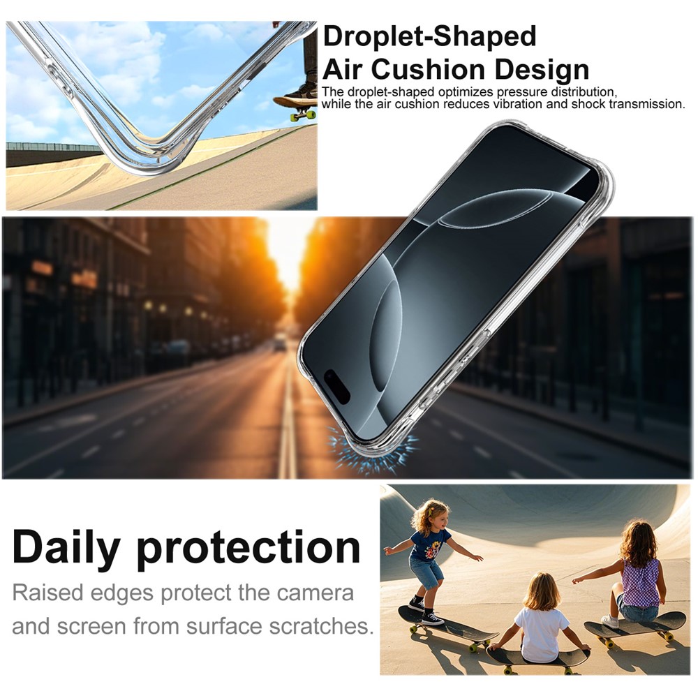 IMAK IMAK iPhone 17 Pro Skal TPU AirBag Shockproof Svart - Teknikhallen.se