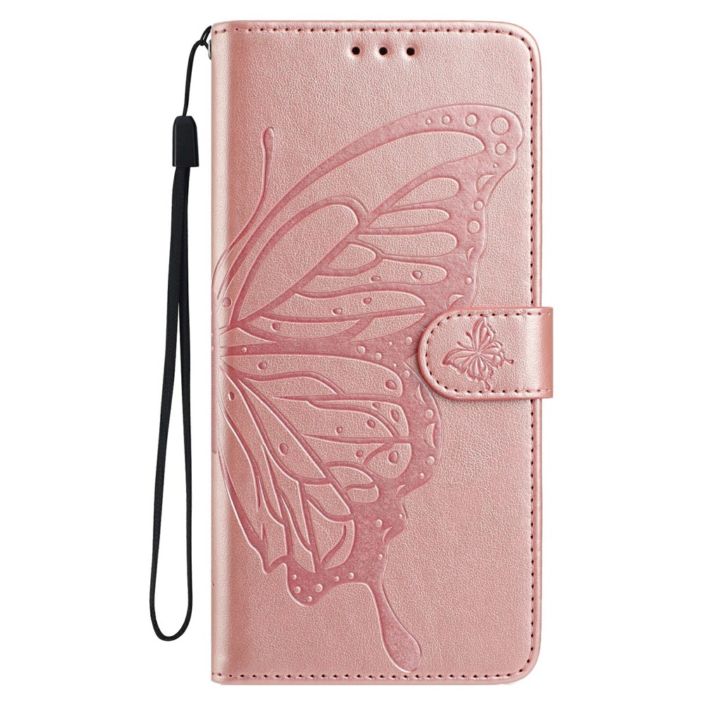  iPhone 17 Pro Fodral Med Fjäril Tryck Roséguld - Teknikhallen.se