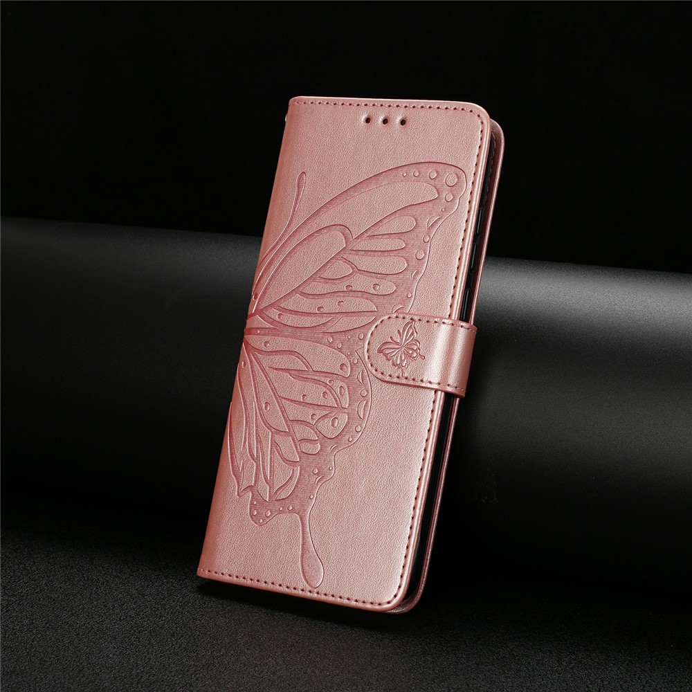  iPhone 17 Pro Fodral Med Fjäril Tryck Roséguld - Teknikhallen.se