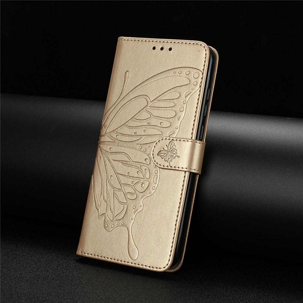  iPhone 17 Pro Fodral Med Fjäril Tryck Guld - Teknikhallen.se
