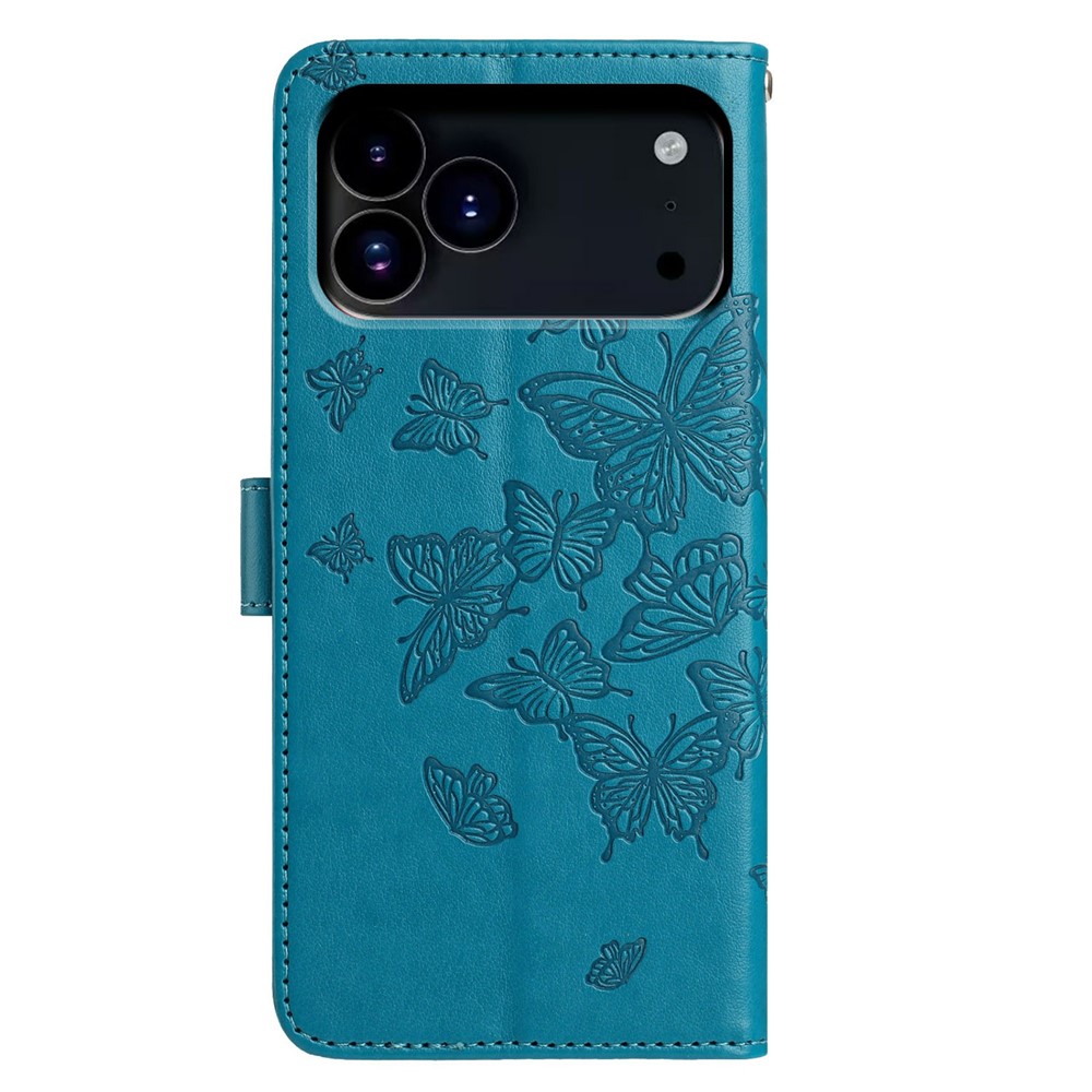  iPhone 17 Pro Fodral Med Fjäril Tryck Blå - Teknikhallen.se