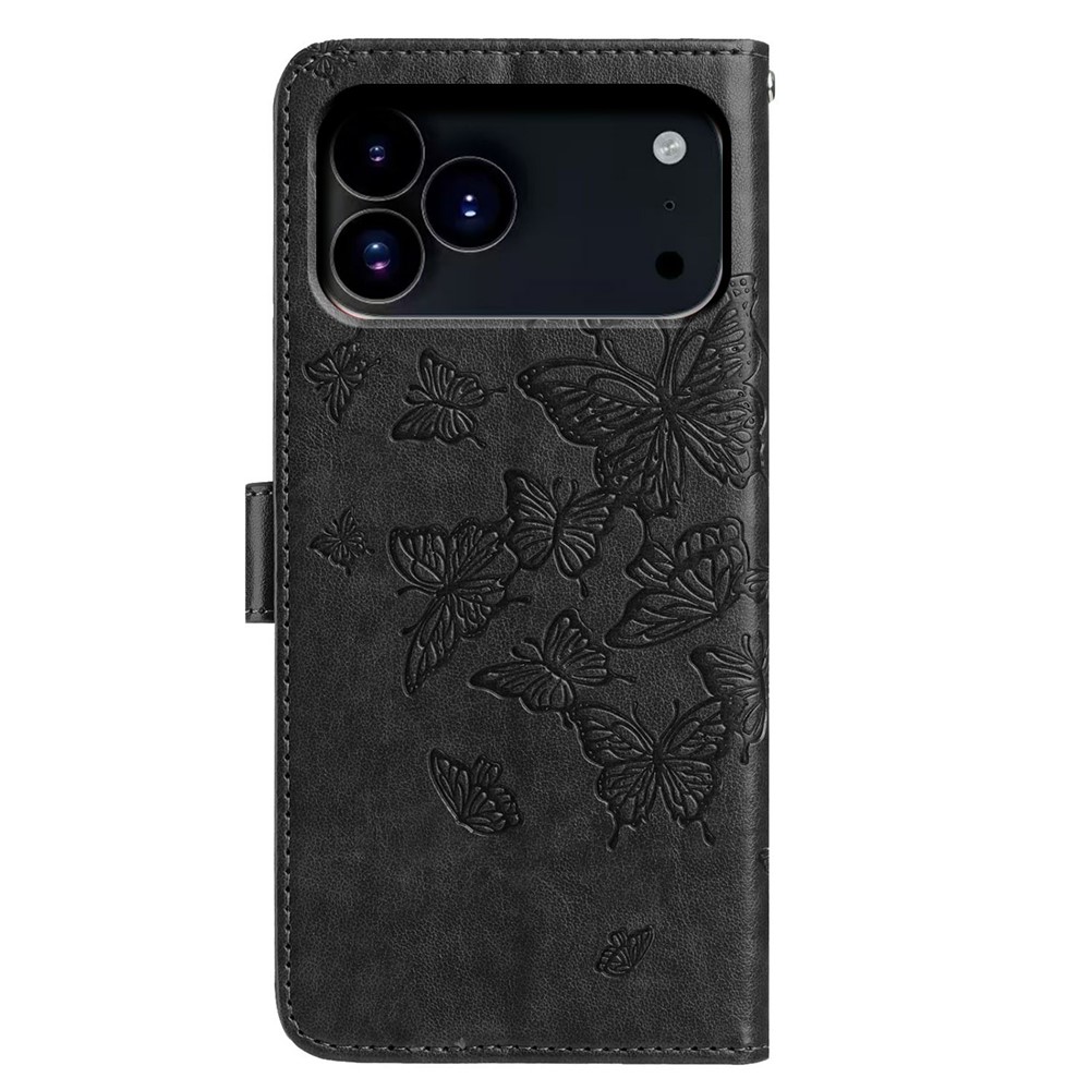  iPhone 17 Pro Fodral Med Fjäril Tryck Svart - Teknikhallen.se