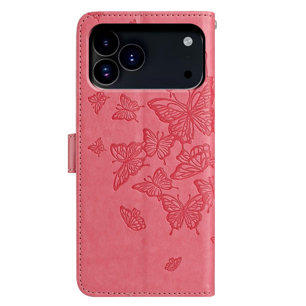  iPhone 17 Pro Fodral Med Fjäril Tryck Rosa - Teknikhallen.se