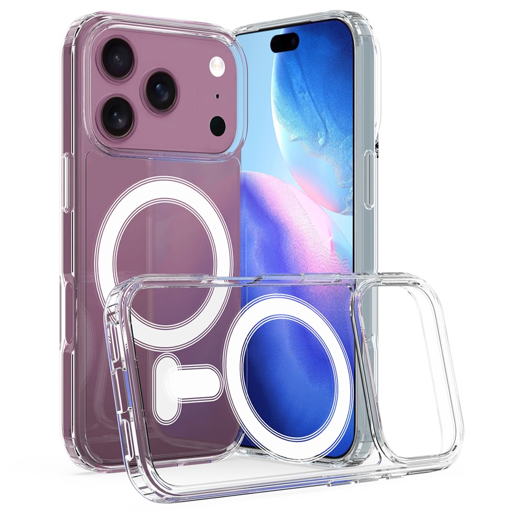  iPhone 17 Pro Skal MagSafe TPU / Akryl Transparent - Teknikhallen.se
