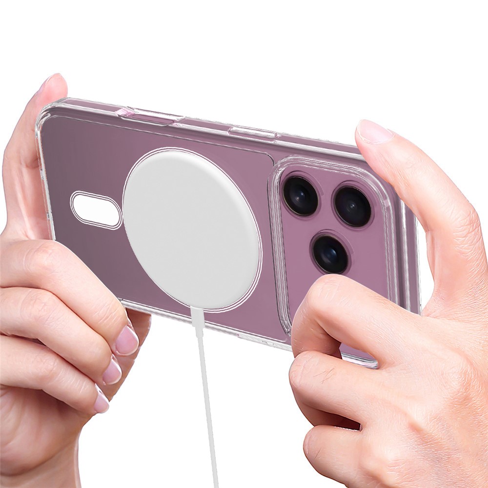  iPhone 17 Pro Skal MagSafe TPU / Akryl Transparent - Teknikhallen.se