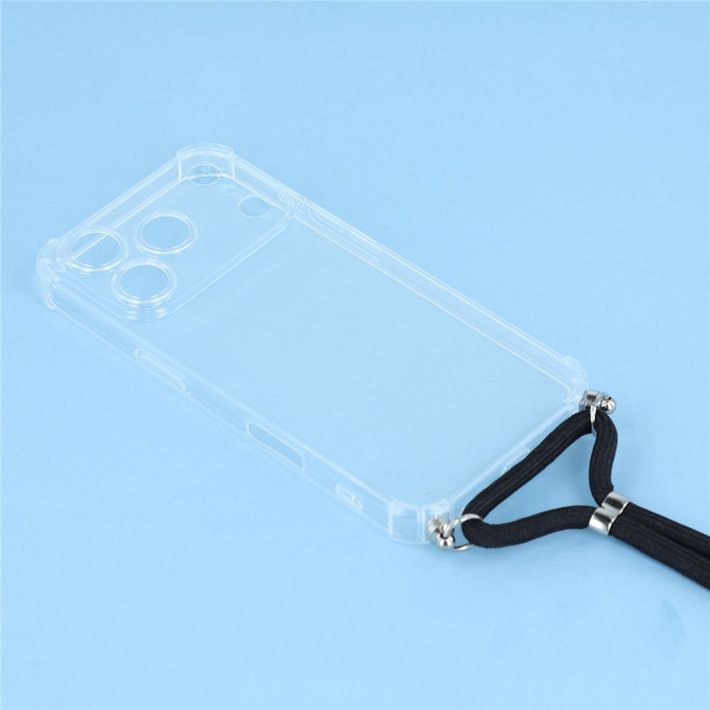  iPhone 17 Pro Skal Med Mobilsnöre TPU Transparent - Teknikhallen.se