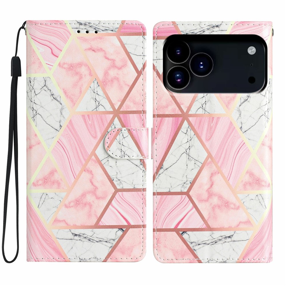  iPhone 17 Pro Fodral Med Tryck Rosa Marmor - Teknikhallen.se