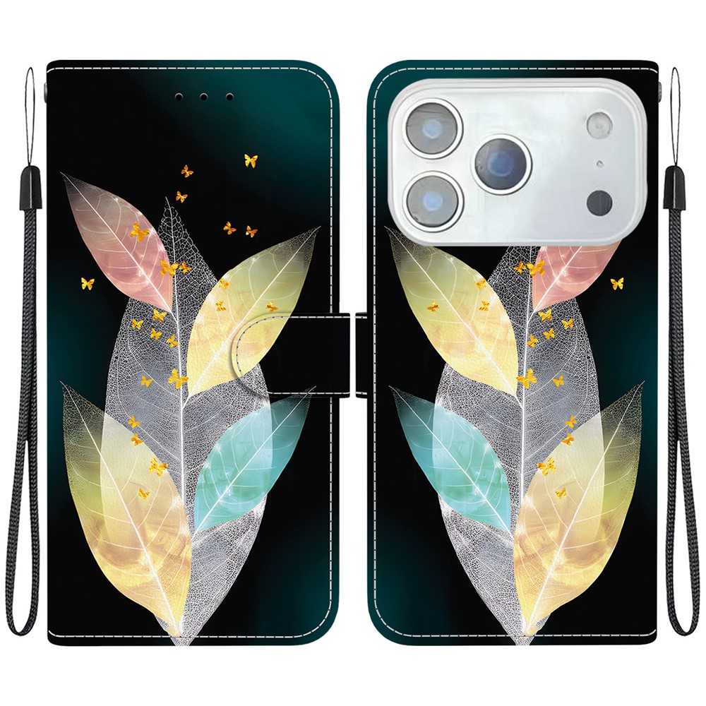  iPhone 17 Pro Fodral Med Tryck Färgglada Löv - Teknikhallen.se