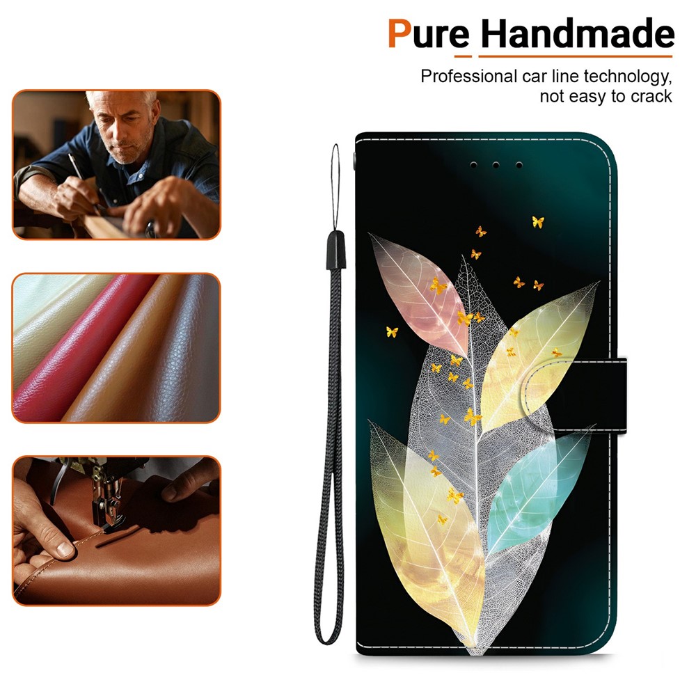  iPhone 17 Pro Fodral Med Tryck Färgglada Löv - Teknikhallen.se