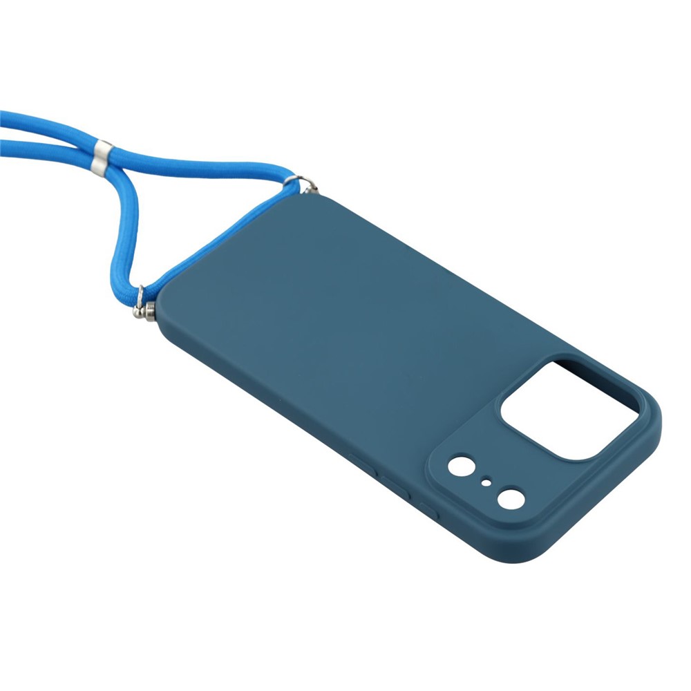  iPhone 17 Pro Skal Med Mobilsnöre TPU Blå - Teknikhallen.se