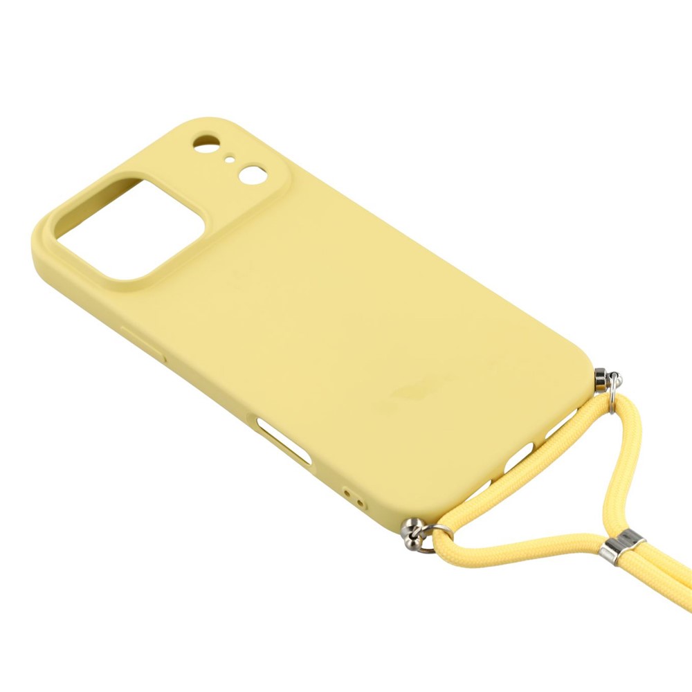  iPhone 17 Pro Skal Med Mobilsnöre TPU Gul - Teknikhallen.se