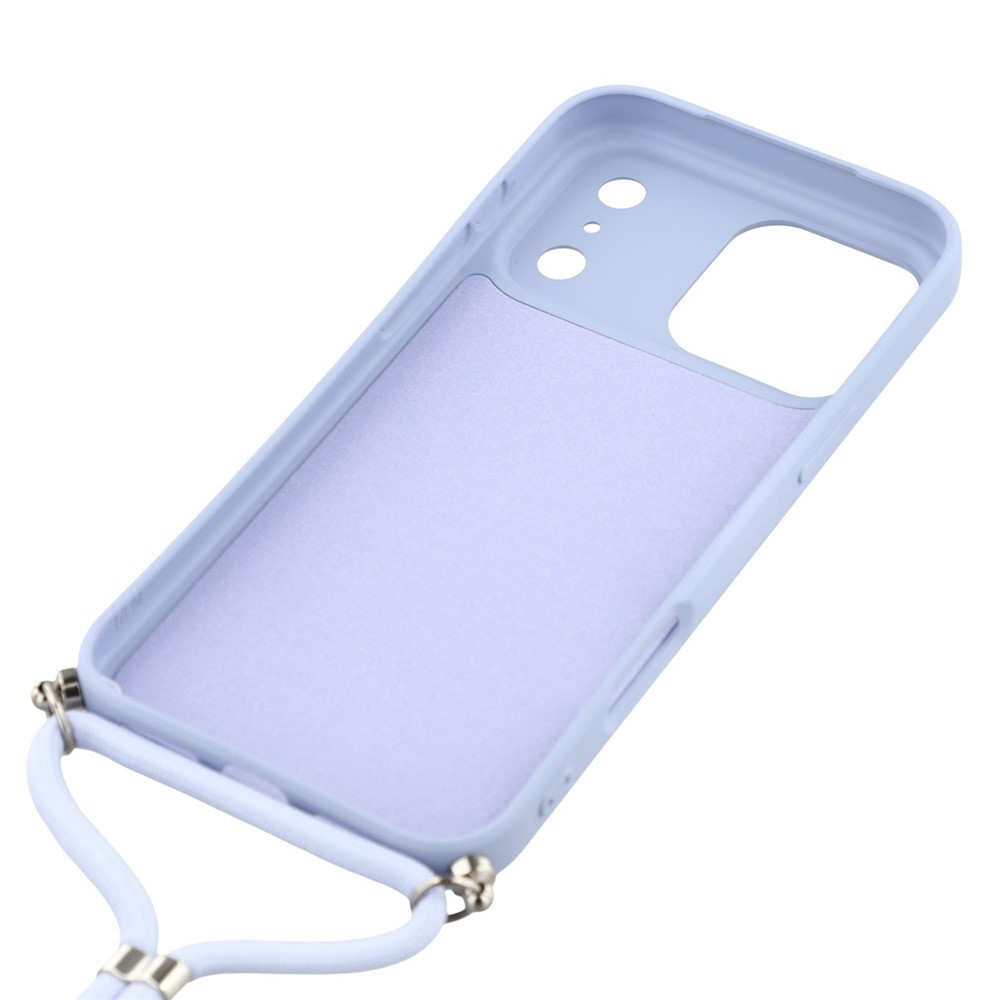  iPhone 17 Pro Skal Med Mobilsnöre TPU Lila - Teknikhallen.se