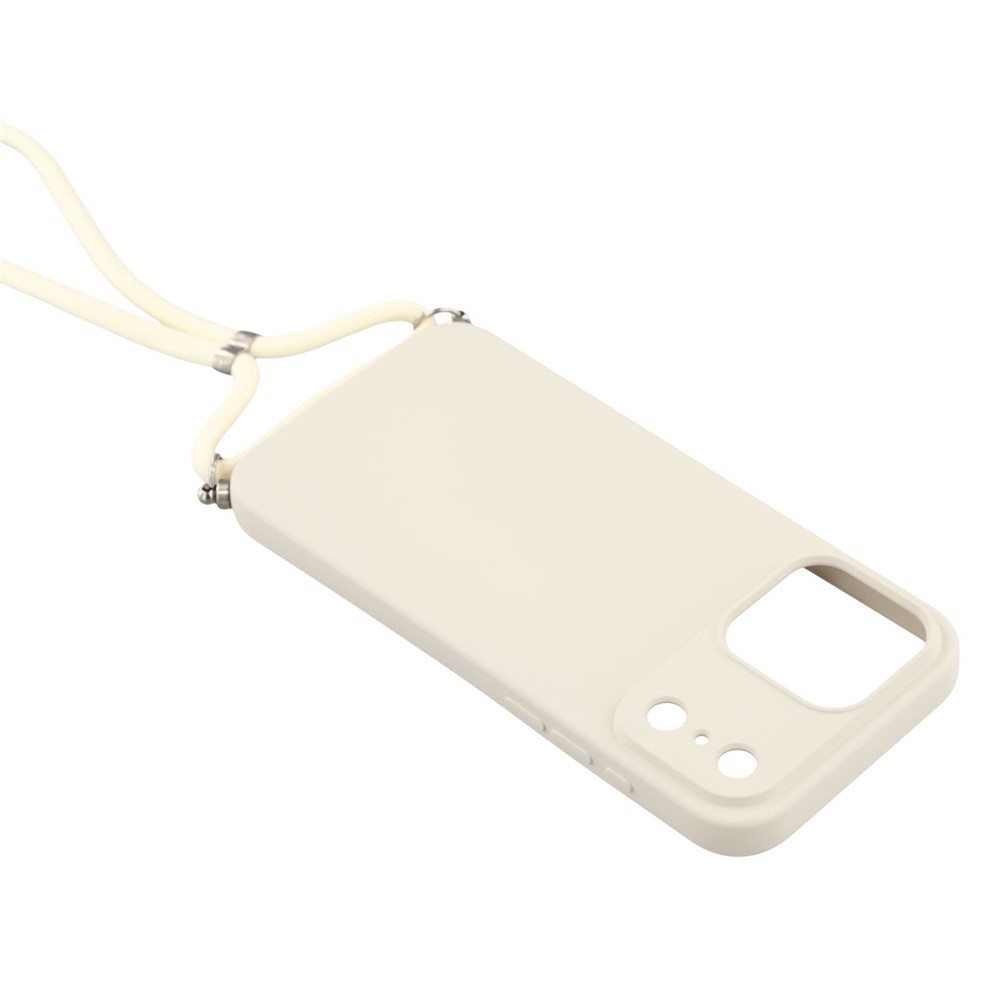  iPhone 17 Pro Skal Med Mobilsnöre TPU Vit - Teknikhallen.se