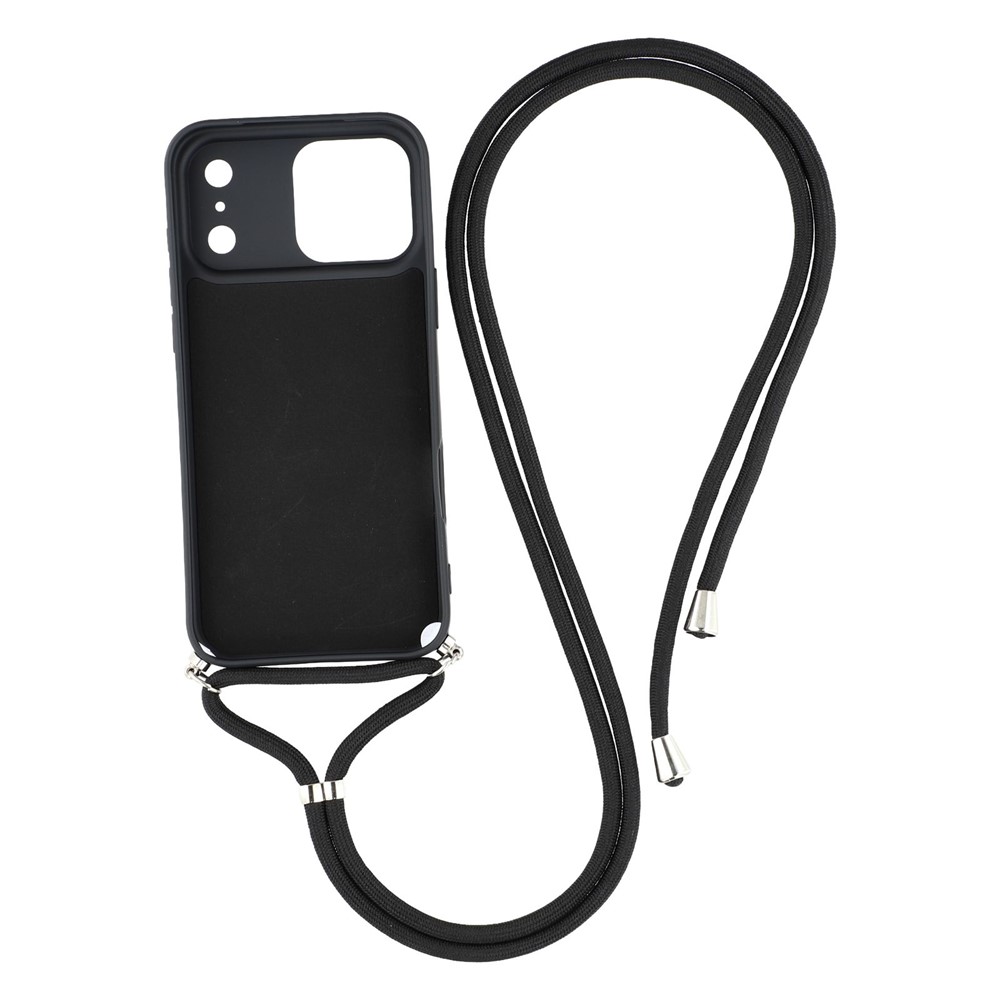  iPhone 17 Pro Skal Med Mobilsnöre TPU Svart - Teknikhallen.se