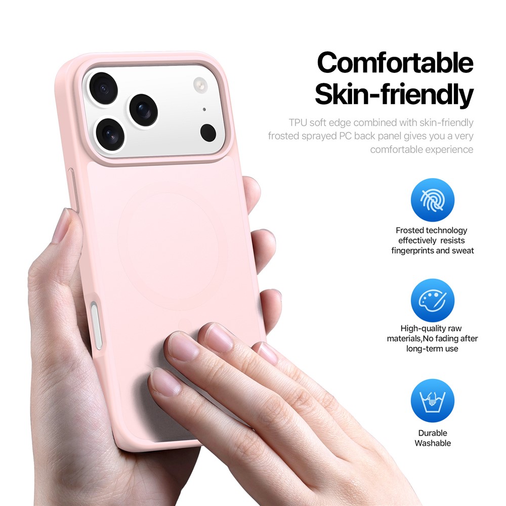 DUX DUCIS DUX DUCIS iPhone 17 Pro Skal MagSafe Yind Series Rosa - Teknikhallen.se