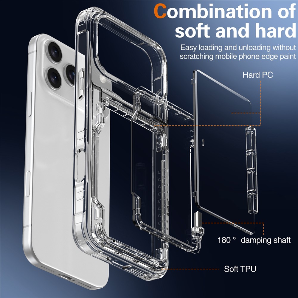  iPhone 17 Pro Skal Kickstand Med Korthållare Transparent - Teknikhallen.se