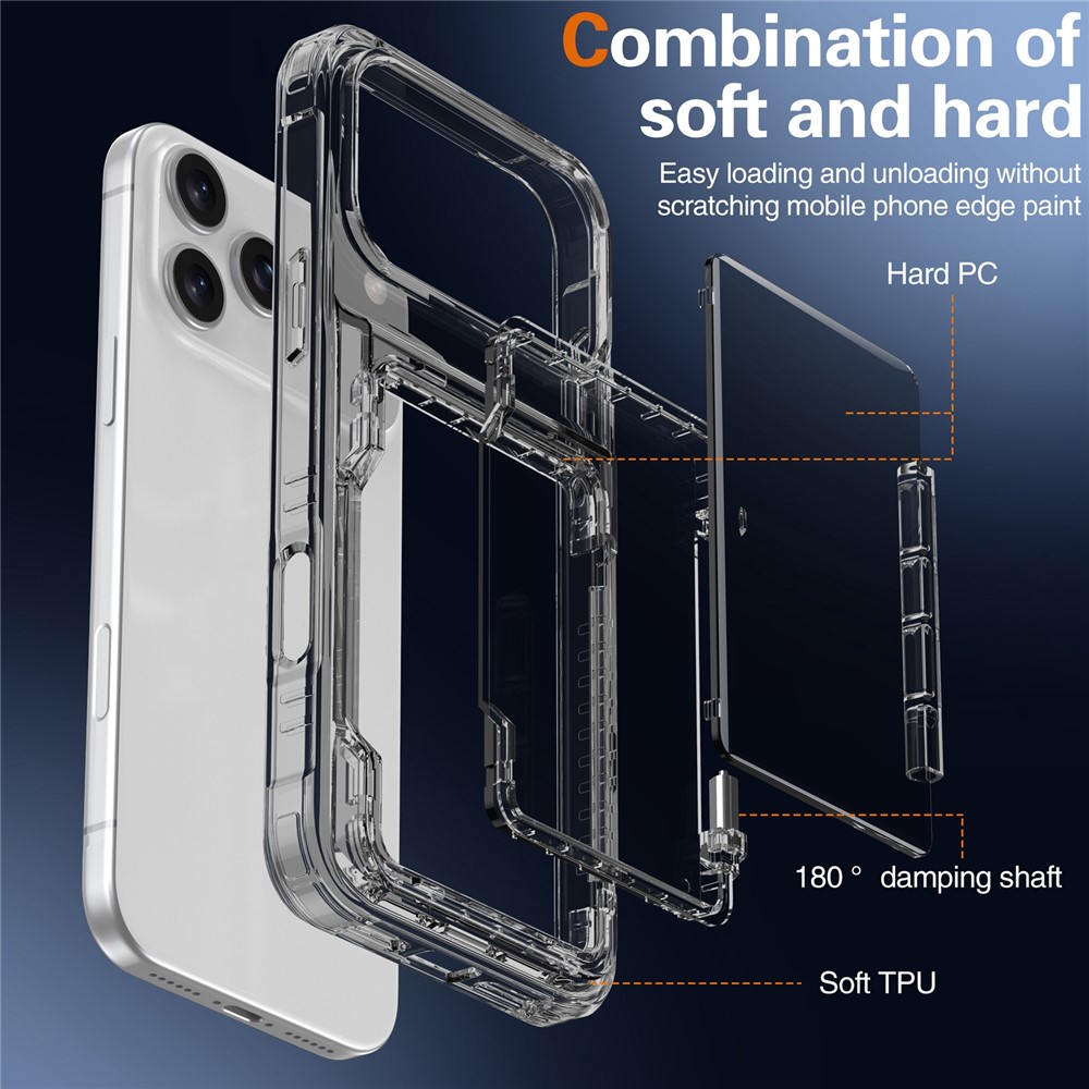  iPhone 17 Pro Skal Kickstand Med Korthållare Tonad Svart - Teknikhallen.se
