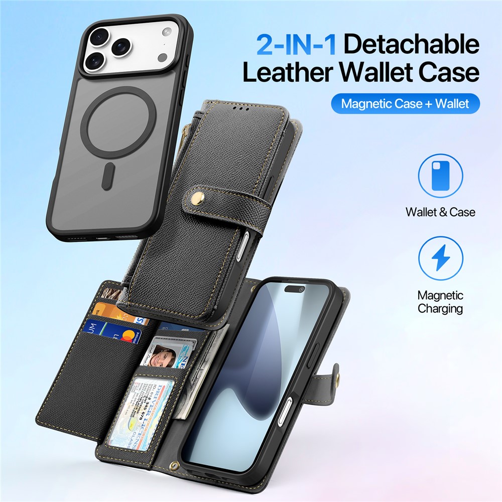 DUX DUCIS DUX DUCIS iPhone 17 Pro 2in1 Magnet Fodral Lawa Series Svart - Teknikhallen.se