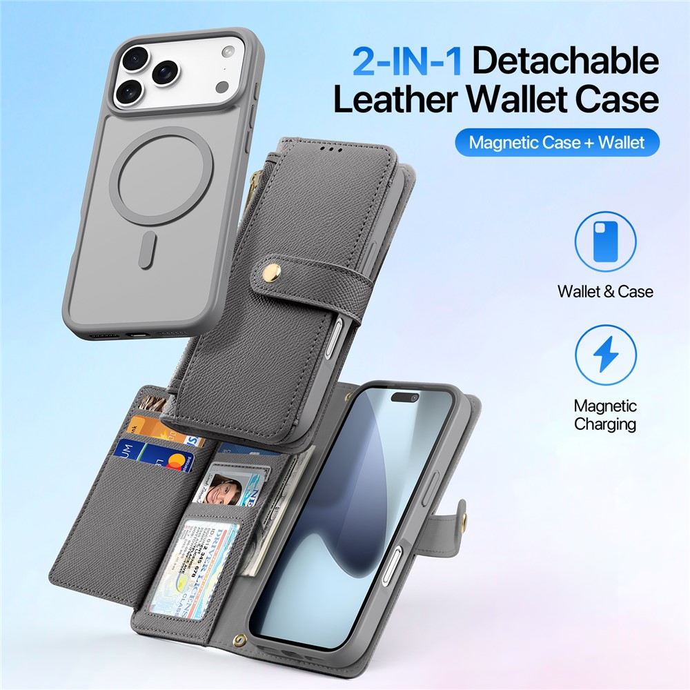 DUX DUCIS DUX DUCIS iPhone 17 Pro 2in1 Magnet Fodral Lawa Series Grå - Teknikhallen.se