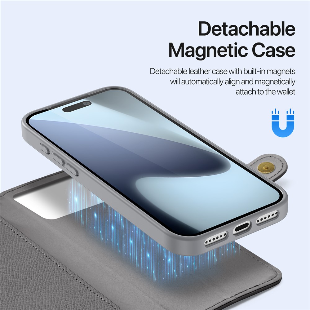 DUX DUCIS DUX DUCIS iPhone 17 Pro 2in1 Magnet Fodral Lawa Series Grå - Teknikhallen.se