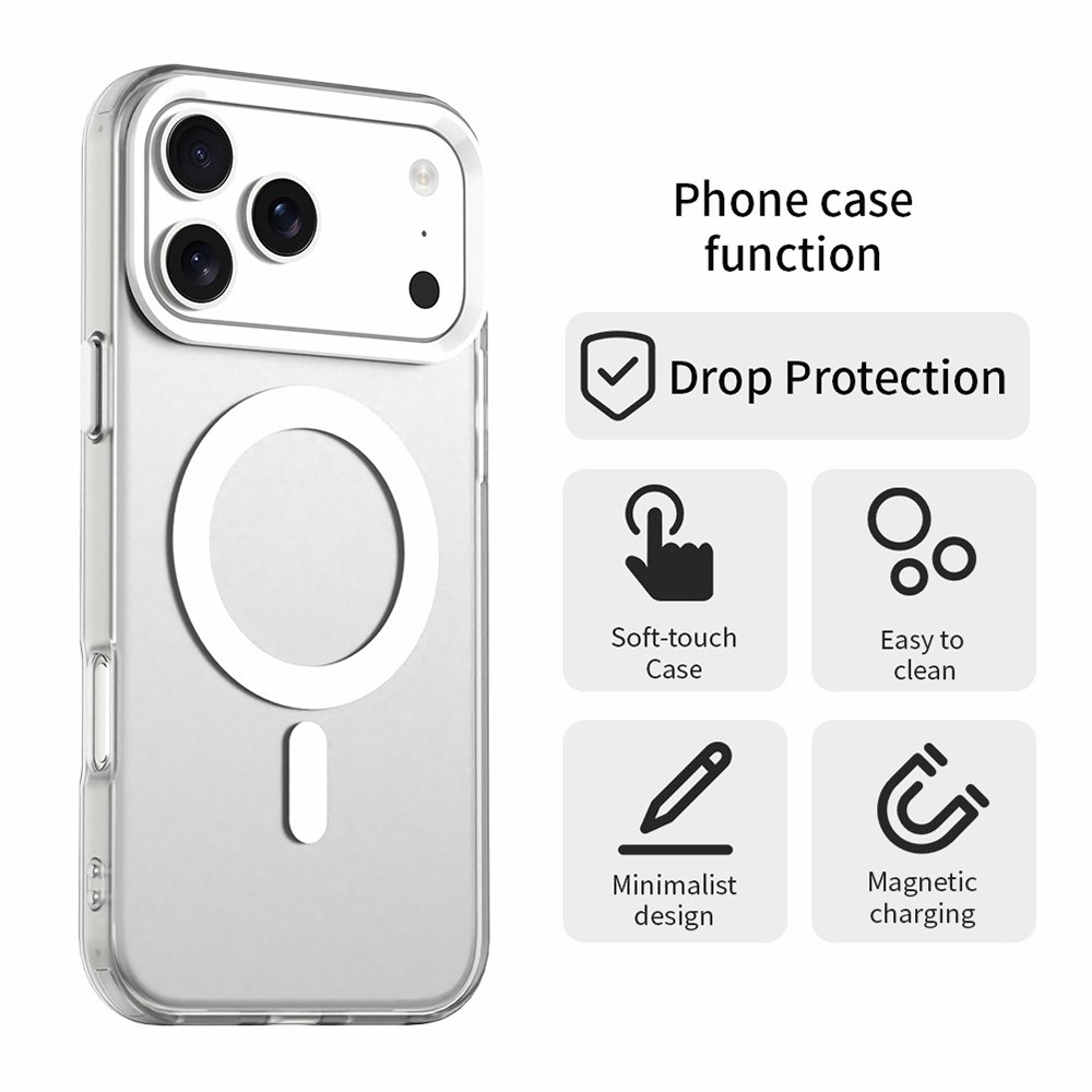  iPhone 17 Pro Skal MagSafe Hybrid Vit - Teknikhallen.se