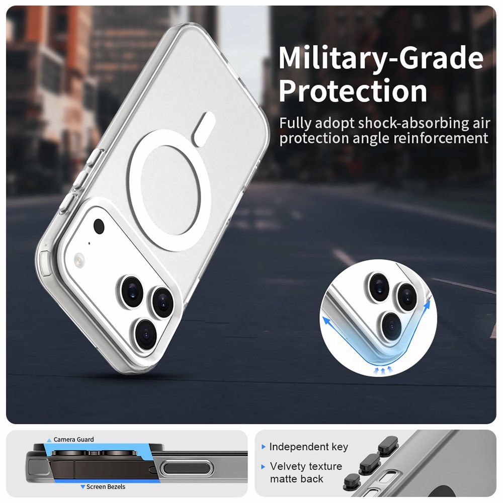  iPhone 17 Pro Skal MagSafe Hybrid Vit - Teknikhallen.se