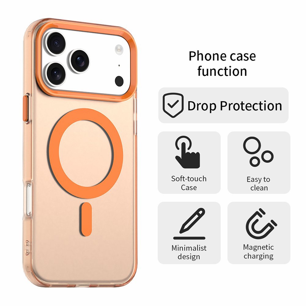 iPhone 17 Pro Skal MagSafe Hybrid Orange - Teknikhallen.se