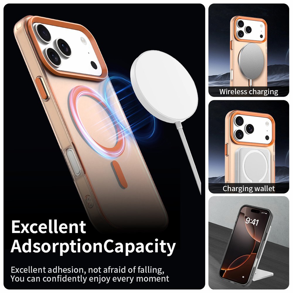  iPhone 17 Pro Skal MagSafe Hybrid Orange - Teknikhallen.se