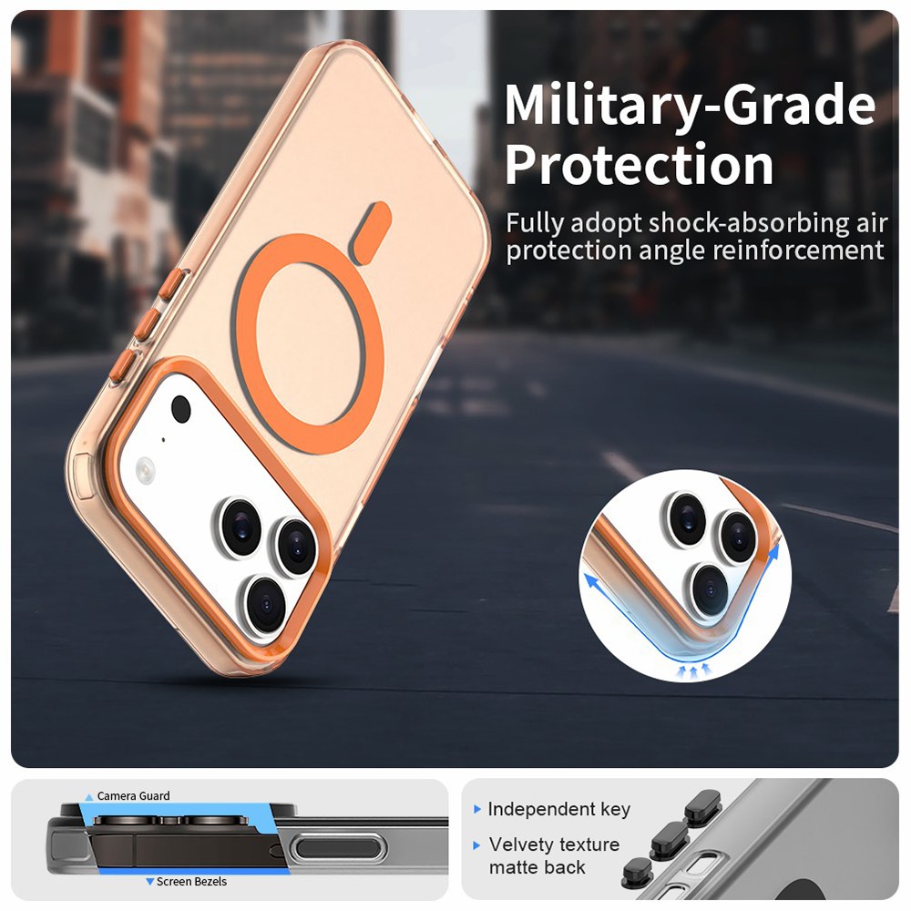  iPhone 17 Pro Skal MagSafe Hybrid Orange - Teknikhallen.se
