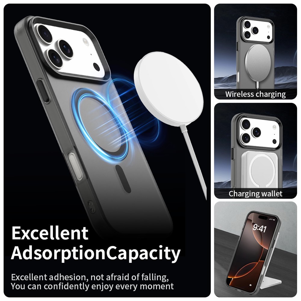  iPhone 17 Pro Skal MagSafe Hybrid Svart - Teknikhallen.se