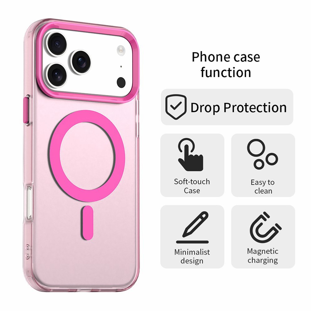  iPhone 17 Pro Skal MagSafe Hybrid Rosa - Teknikhallen.se